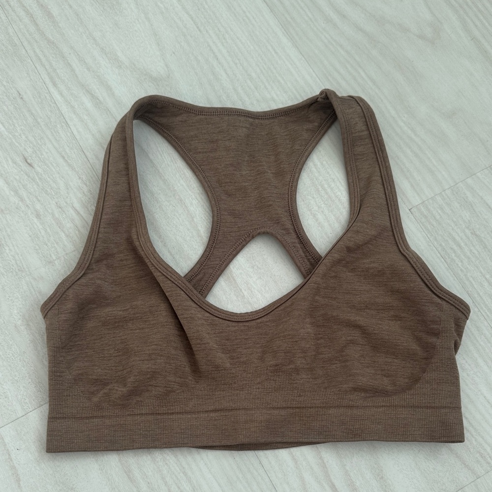 Alphalete Mocha Racerback Sports Bra